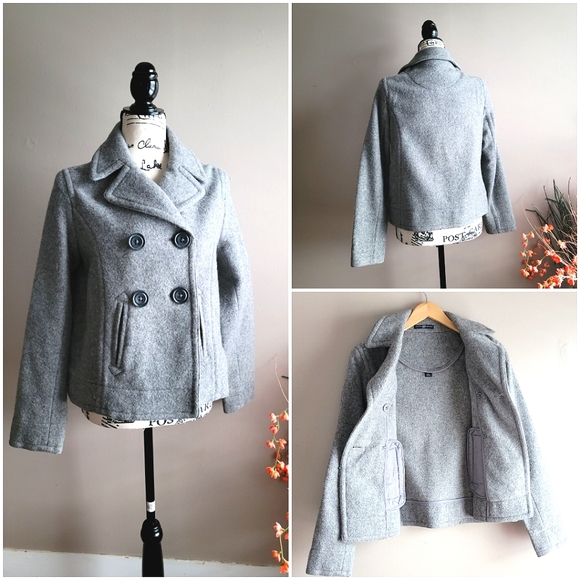 GAP Jackets & Blazers - Recycled Wool/Mohair Double Breasted Peacoat